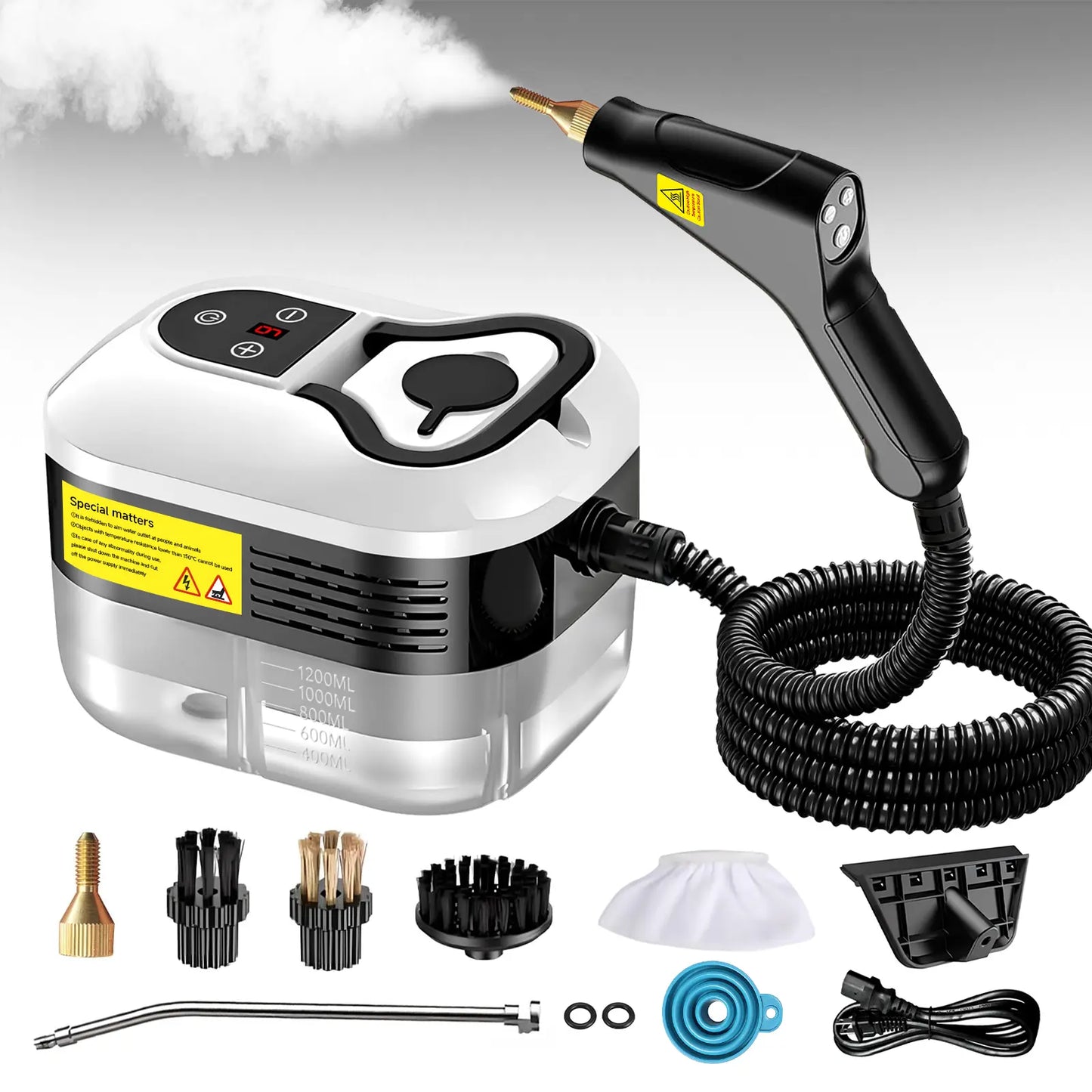 Handheld Portable Steam Cleaner — 6 Adjustable Settings, 15-Second Rapid Preheat