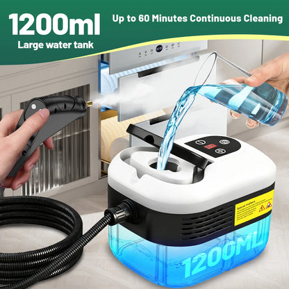 Handheld Portable Steam Cleaner — 6 Adjustable Settings, 15-Second Rapid Preheat
