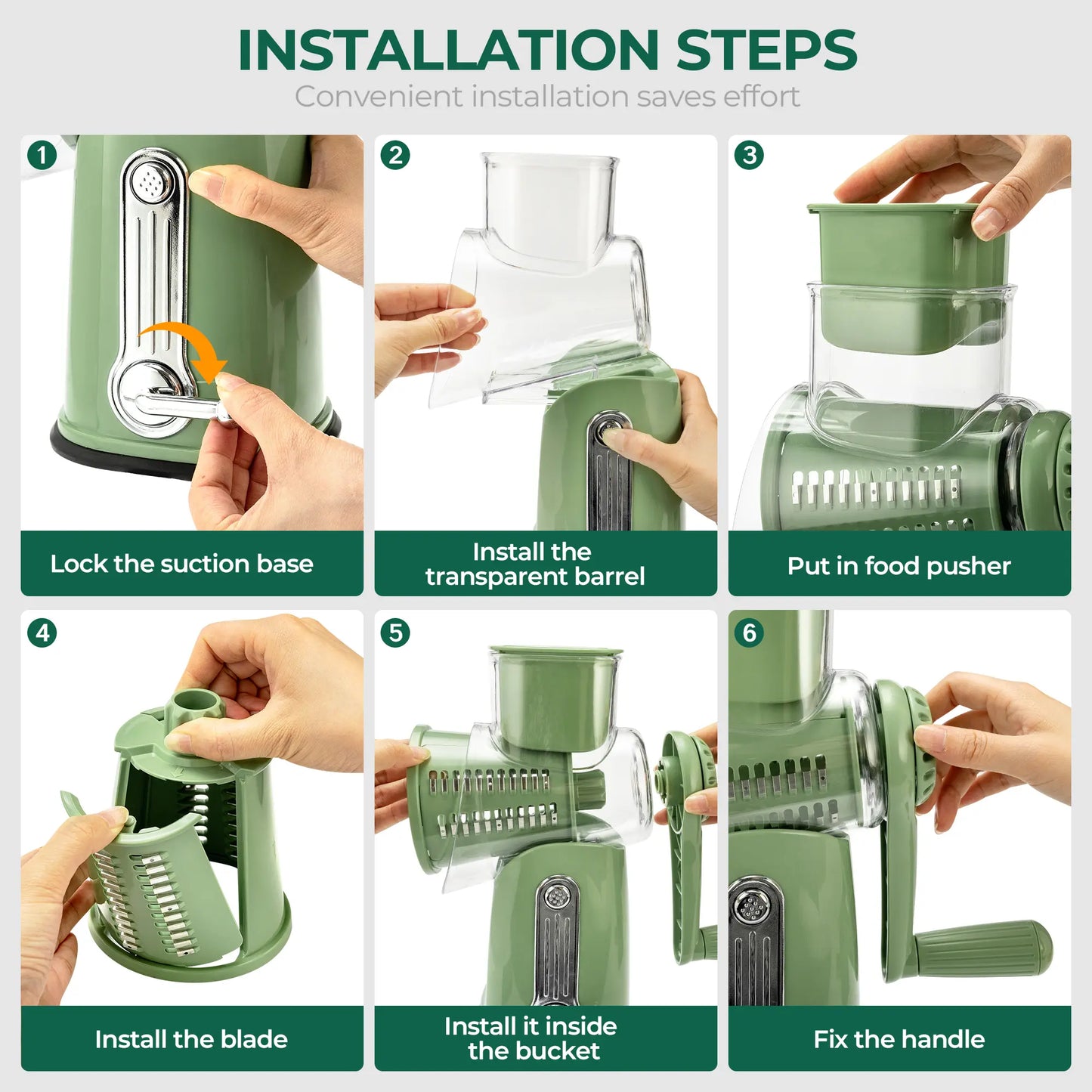 Kitchen utensils: fruit and vegetable slicer, cheese grater