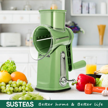 Kitchen utensils: fruit and vegetable slicer, cheese grater